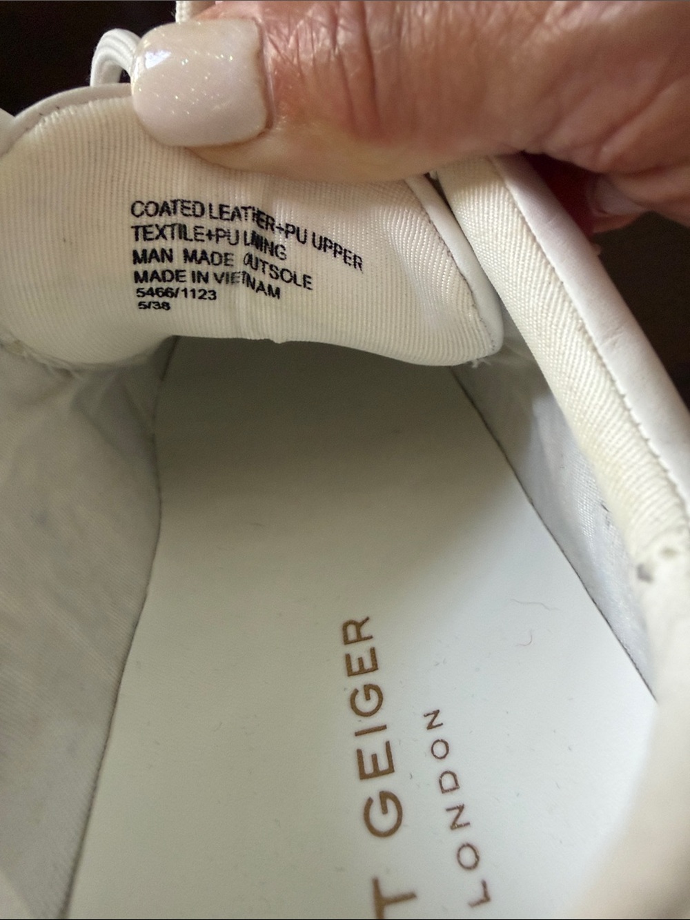 Kurt Geiger White Leather Sneakers with Multicolor Jewel Accents - Picture 6 of 6